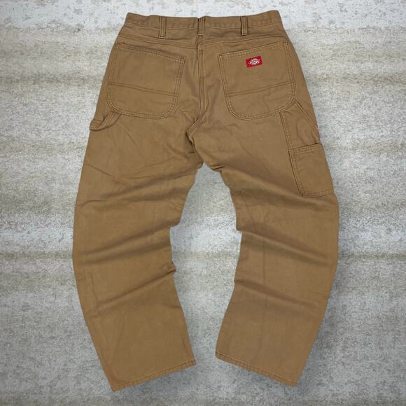 Dickies Other - Vintage 90s Dickies Carpenter Pants 34x30 Baggy Wide Leg Tan Canvas Dungarees